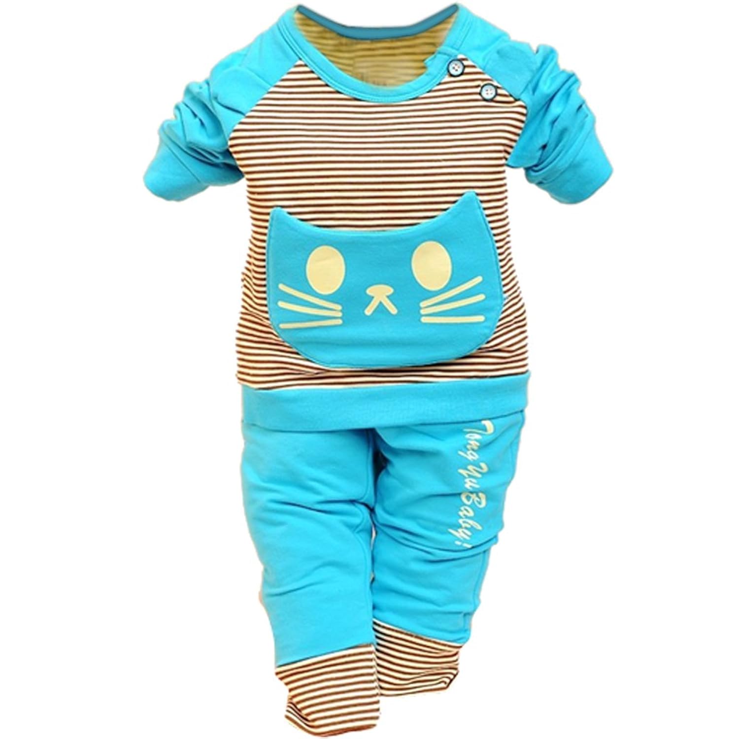 

Tangda 2pcs Unisex Toddler Baby Long Top Hoody with Pants Trousers Outfit Clothes