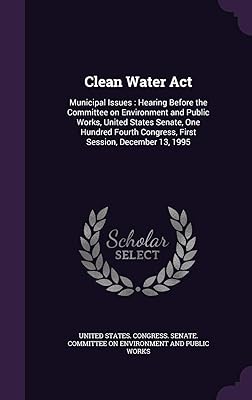 Clean Water Act: Municipal Issues: Hearing Before the Committee on Environment and Public Works, United States Senate, One Hundred Fourth Congress, First Session, December 13, 1995