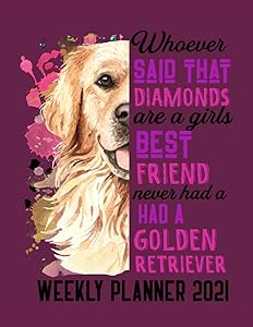 Retriever Weekly Planner: This dog themed planner for retriever lovers, make the perfect gift for birthdays or Christmas by Lush Petz