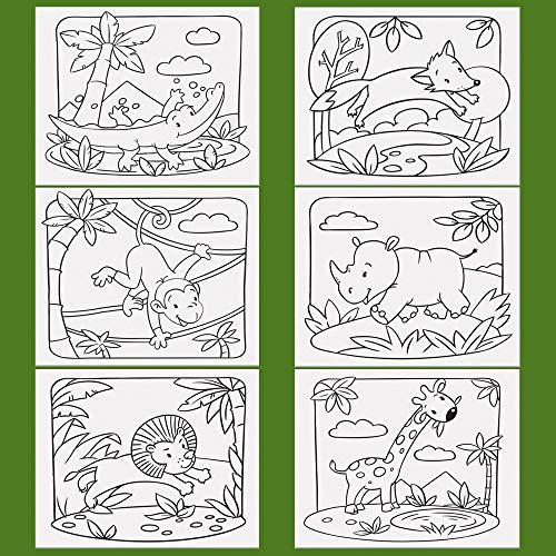 Algopix Similar Product 9 - ETI Toys 6 Canvas Set  6 Wild Animals