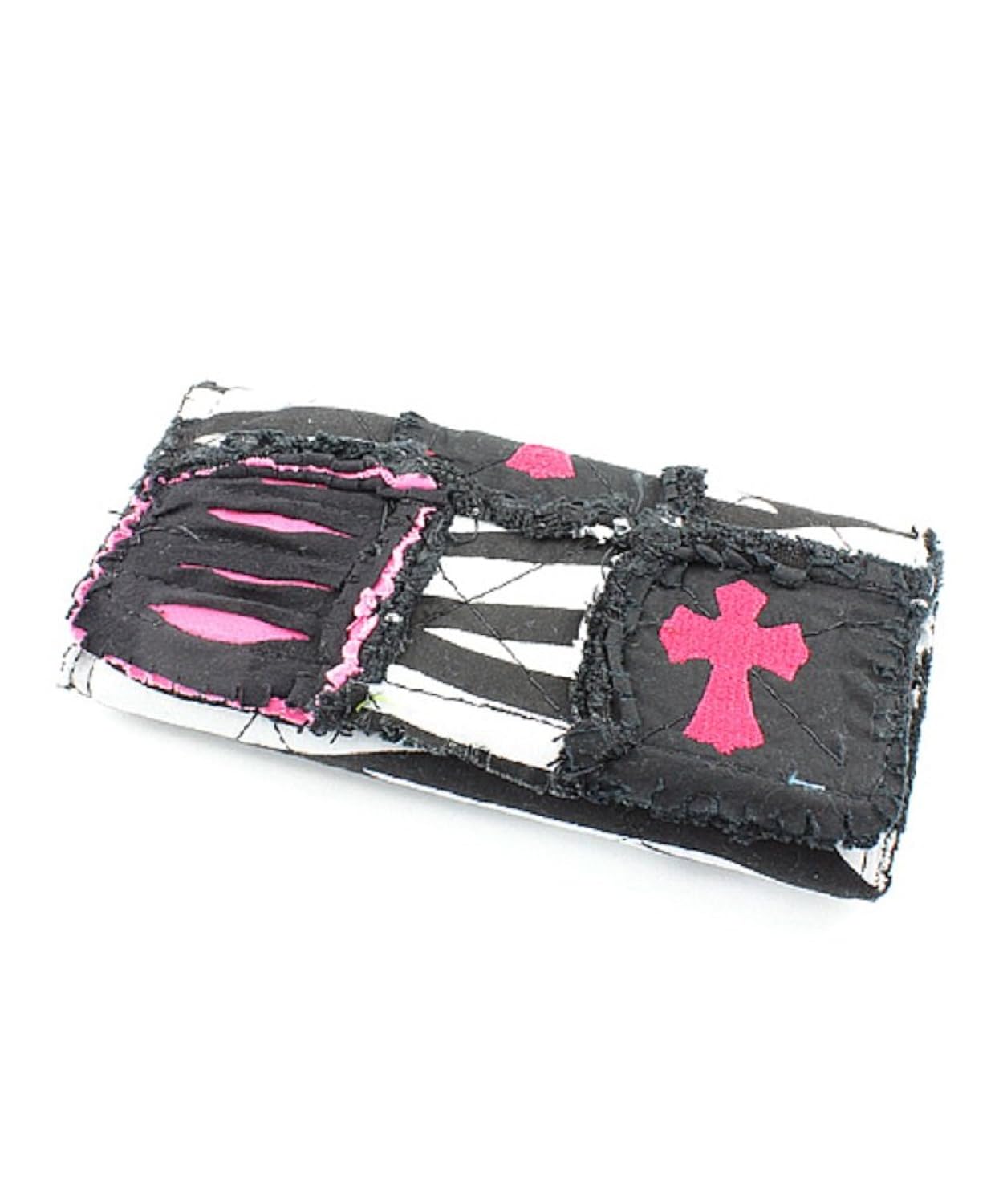 

Ragbag Rag Bag Zebra Cross Western Trifold Ladies Wallet Black Pink