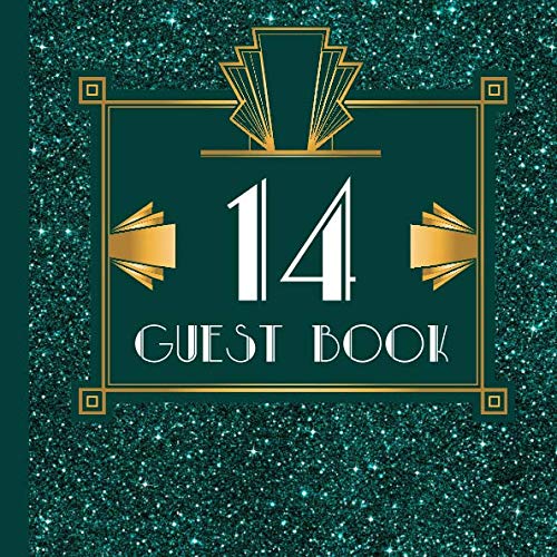 14 Guest Book: Teal Guest Book Includes Gift Tracker and Picture Pages to Create a Lasting Keepsake to Treasure Forever by Gatsby Design