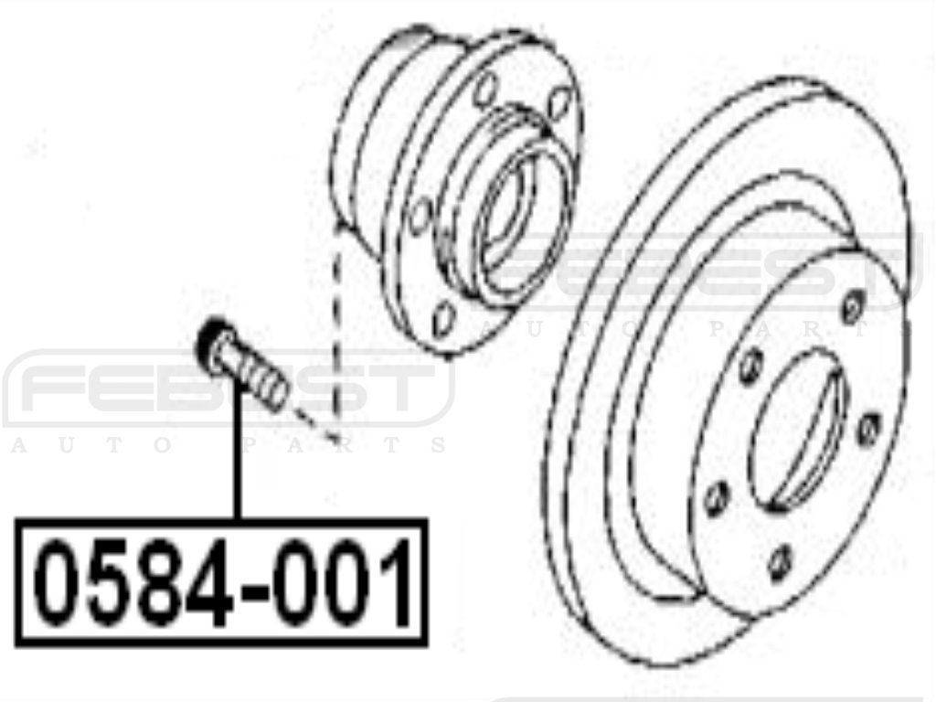 

J00Y33062 - Hairpin Wheel / Wheel Lug For Mazda - Febest