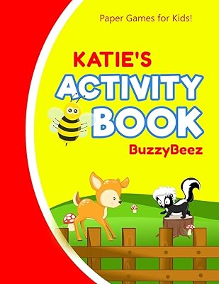 Katie's Activity Book: 100 + Pages of Fun Activities | Ready to Play Paper Games + Blank Storybook Pages for Kids Age 3+ | Hangman, Tic Tac Toe, Four ... Letter E | Hours of Road Trip Entertainment