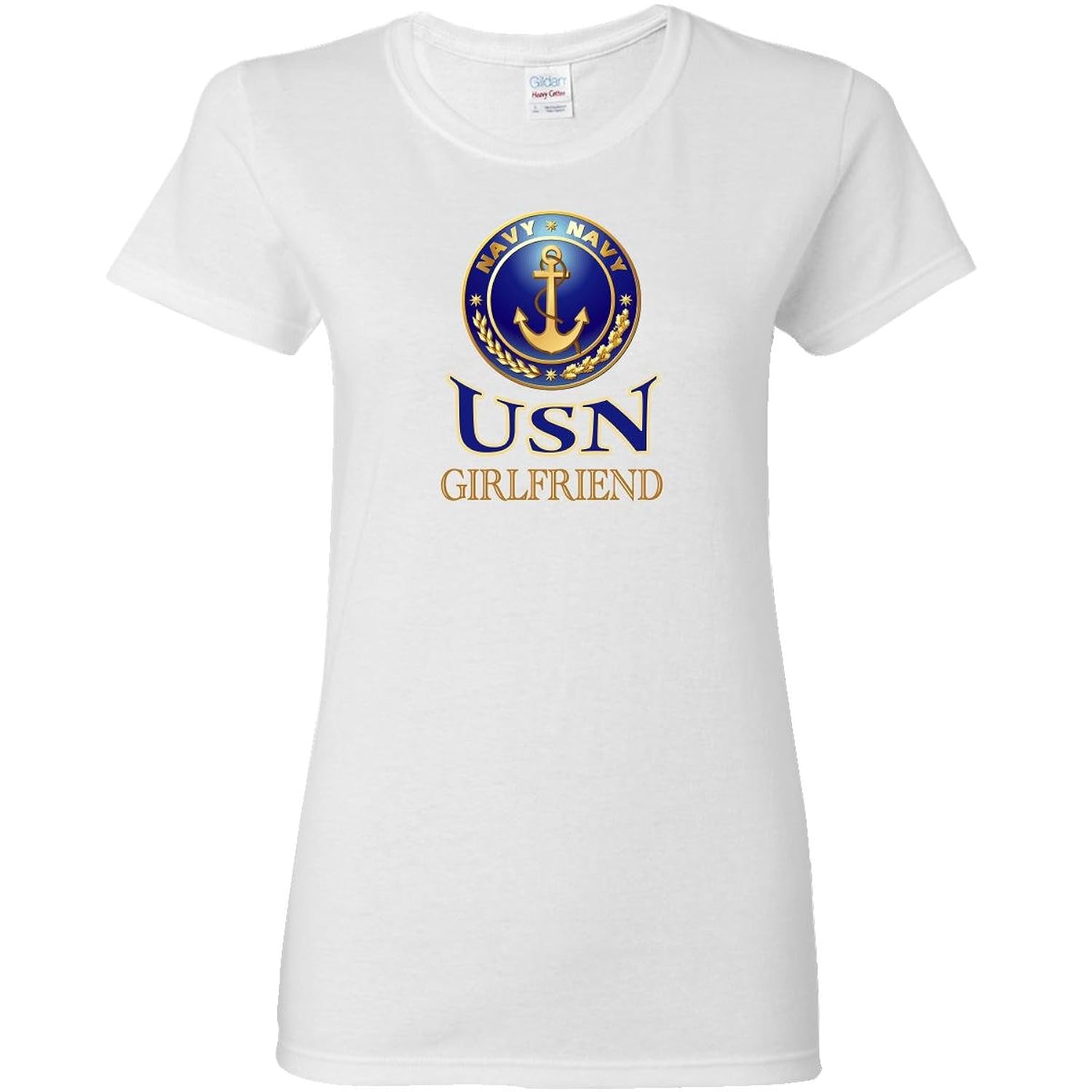 

Inktastic Navy Shield - USN Girlfriend Women's T-Shirt