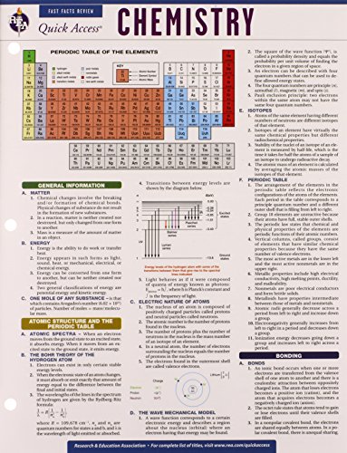 D Quick Reference Data Chart Chemistry - REA's Quick Access Reference Chart (Quick Access - Import ...