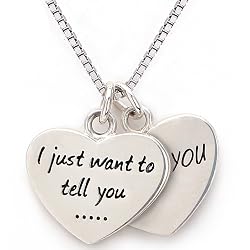 Mothers Day Gift Double Hearts Necklac