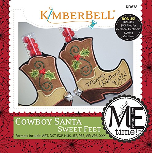 Algopix Similar Product 2 - CD Cowboy Santa Sweet Feet In the Hoop