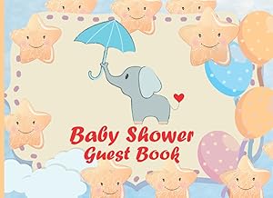Baby Shower Guest Book: Cute Elephant Baby Shower Guestbook with Gift Tracker Log (Guest Books for Occasion) by NooraLand Press