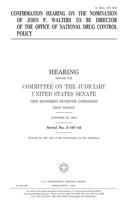 Confirmation hearing on the nomination of John P. Walters to be Director of the Office of National Drug Control Policy