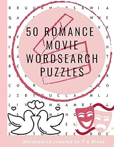 50 Romance Movie Wordseach Puzzles