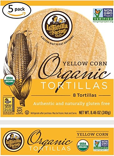 Yellow Corn Organic Tortillas 5 Pack (40 Tortillas)
