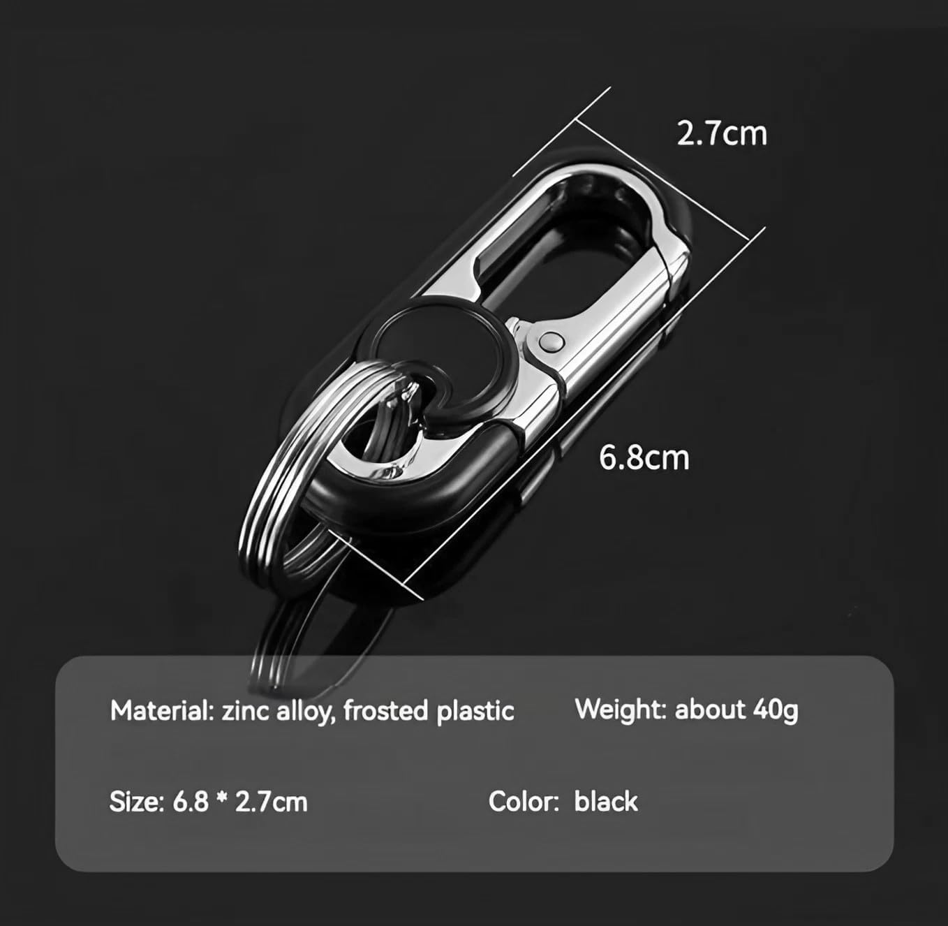 Men's Car Key Chain 3pcs, Personalized Creative Stainless Steel Car Keychain For Men Black_voghion.com