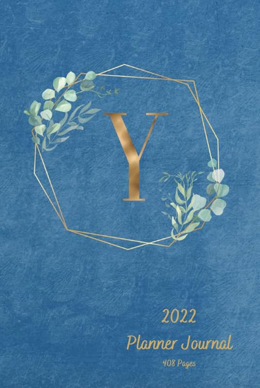 2022 Planner Journal Initial Y: 408 Pages by D Streames