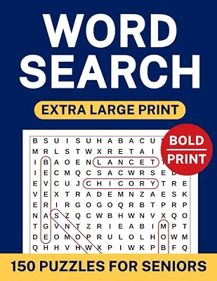 Word Search Extra Large Print: 150 Word Puzzles for Seniors with a Big Font