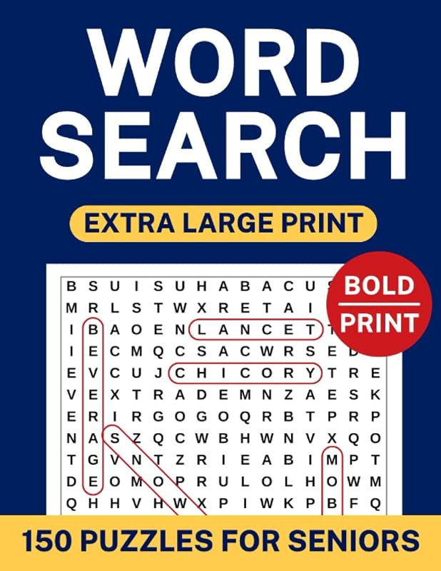 Word Search Extra Large Print: 150 Word Puzzles for Seniors with a Big Font by Leisure Pursuit Publications