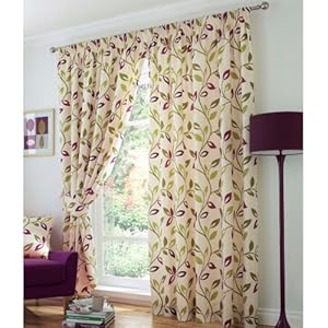 Leonie Mulberry Ashley Wilde Pencil Pleat Cotton 66x72 Ready Made Lined