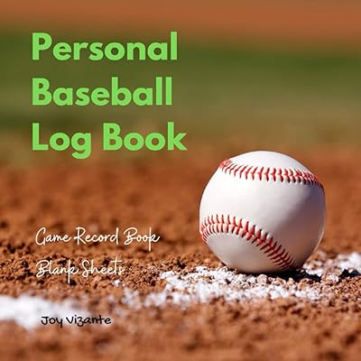 Personal Baseball Log Book - Baseball Scorebook - Game Record Book Sheet - Gift for Baseball Coach and Players