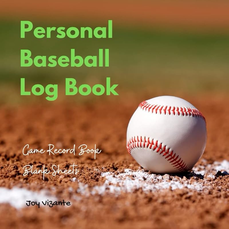 Personal Baseball Log Book - Baseball Scorebook - Game Record Book Sheet - Gift for Baseball Coach and Players by Joy Vizante