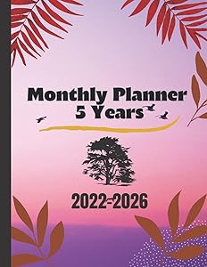 2022-2026 Monthly Planner 5 Years: Five Year Calendar And Schedule Organizer With Major US Holidays 60 Months Yearly Planner And Goal Planner 2022-2026 by JABAR TRZ
