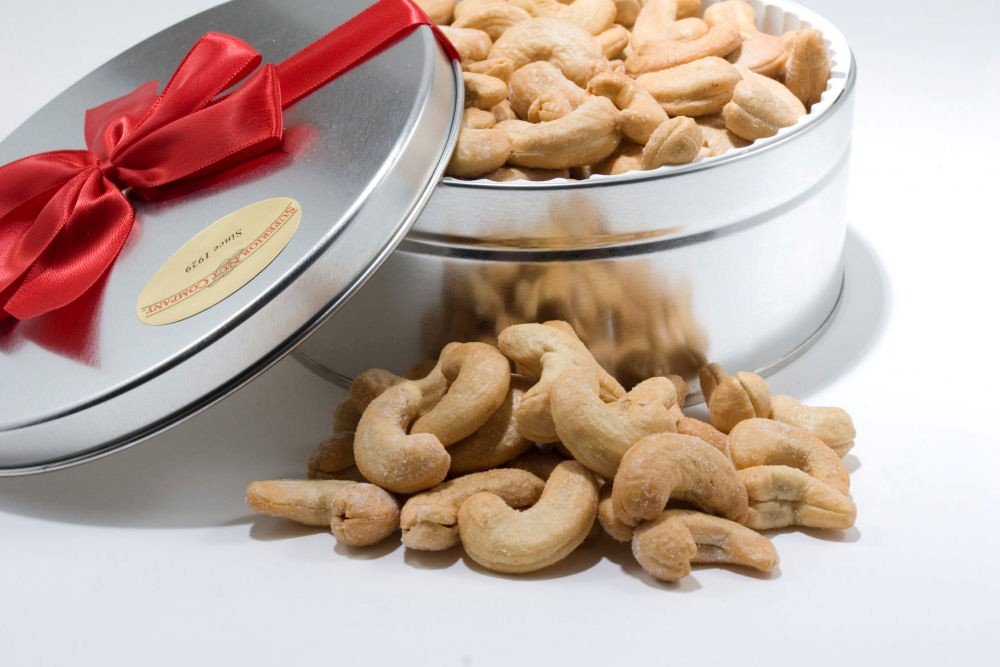 

Giant Whole Cashews Gift Tin - By Superior Nut Company ®