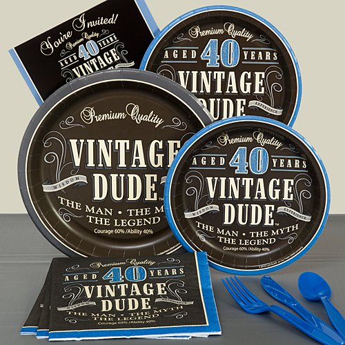 Algopix Similar Product 14 - Vintage Dude 40Th Basic Party Pack 