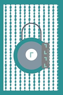 Teal Password Book: Internet Password Organizer Log Book/ This password keeper is separated into Categories- Simple Design,Large Format, Flexible Soft Glossy Cover. Vertical Teal Design LockTeal