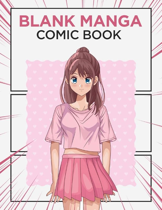 Blank Manga Comic Book: Create Your Own Manga & Anime Comics - 8.5x 11 - PREMIUM QUALITY 120 Pages Manga Template Filled With Different Mood Frames( Sad, Funny, Action, Serious and More) by Manga Art Supplies