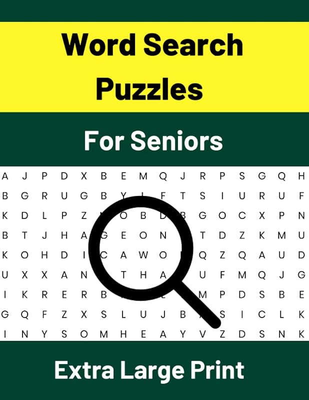 Extra Large Print Word Search Puzzles for Seniors: Jumbo Word Search Puzzles for Seniors. ( Large Font Size: 30 pt ). With Solutions. by purple bubble Publishing
