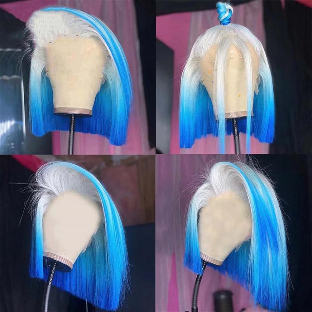 Parrucca Bob Rosa Ombre Parrucche Frontali in Pizzo per Capelli Umani 13X4 Parrucche Bob Lisce Hd Parrucca Blu Viola per Capelli Umani Grigio9 A Rosa 16 Pollici#360 Parrucca Frontale 180_voghion.com