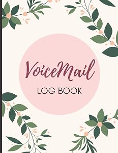 Voicemail Log Book: Track Voice Mails & Phone Messages, Simple Phone Call Message Tracker by Hadobba books