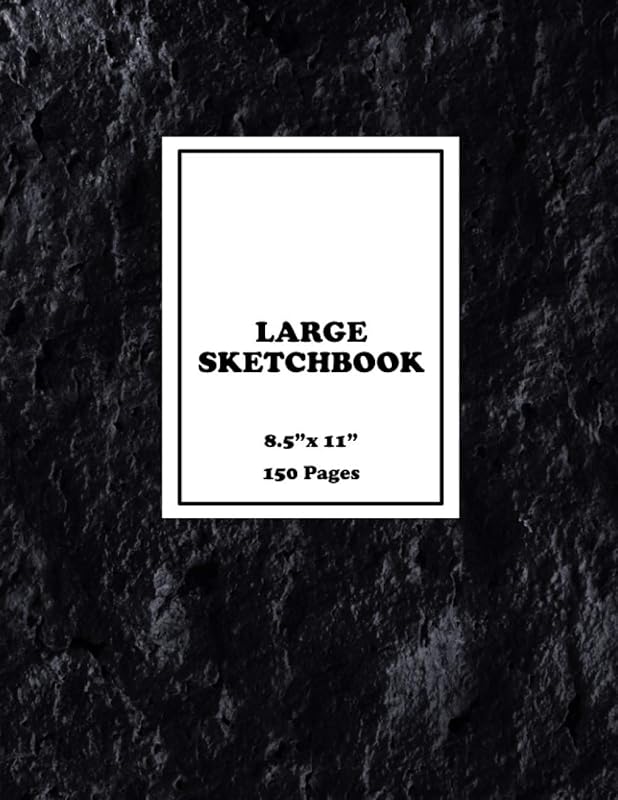 Large Sketchbook 8.5" x 11" 150 Pages: Black by Gallon Publishing