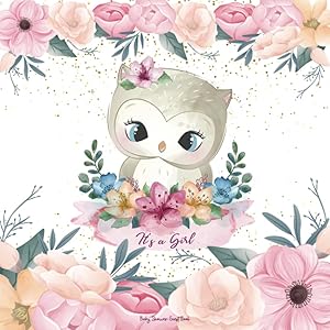 Owl Baby Shower Girl Guest Book: Sign in Guestbook Advice for Parents, Wishes + Gift Log, Keepsake, Space for picture by Mama Dada Guest