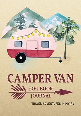 Camper Van Log Book & Journal - Travel Adventures in My RV: Red Vintage Camper Adventure, RV Motorhome Logbook, Track and Record Campground Info, Destinations, Cost, Activities and Memories