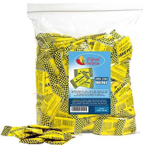 Abba Zaba Mini Bars, 2 LB (Appx. 60 Bars) Bulk Candy