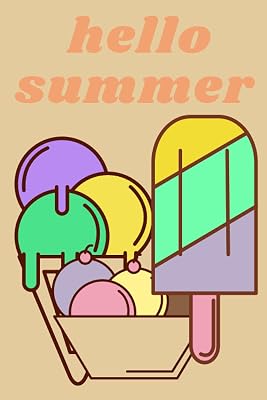 hello summer: blank lined note book&Numbered Pages,100gsm Thick Paper, 6x9 soft cover;matte finish .