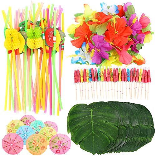 Algopix Similar Product 19 - Auihiay 108 Pieces Tropical Party