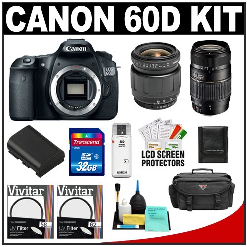 Black Friday Canon EOS 60D Digital SLR Camera Body with Tamron 2880mm