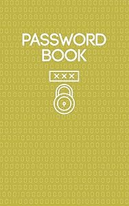 Password Book: Username and Internet Password Keeper: Yellow Digital Pattern