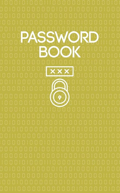 Password Book: Username and Internet Password Keeper: Yellow Digital Pattern by Passwords Protected