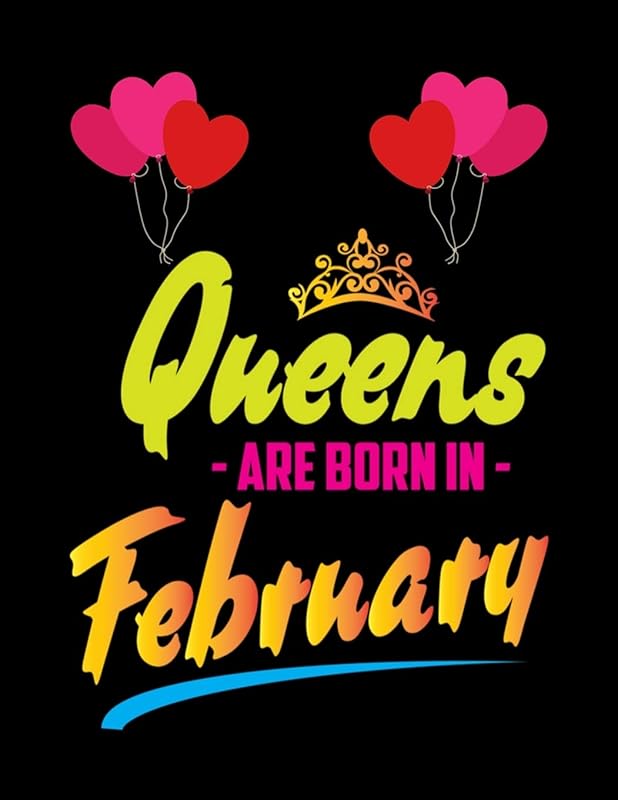 Queens Are Born In February: Sketch Book For Girls-120 Large Blank Pages(8.5"X11")Sketching, Drawing Anything Kids Like & Improving Drawingskills,This ... Drawing Skills & Enhance Their Creativity by Gift Creative Publication