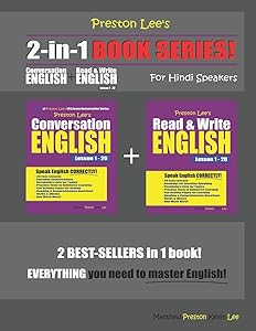 Preston Lee’s 2-in-1 Book Series! Conversation English & Read & Write English Lesson 1 – 20 For Hindi Speakers (Preston Lee's English For Hindi Speakers)