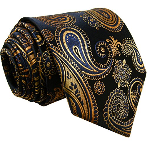 Shlax&Wing Multi-colored Paisley Dark Blue Neckties Men Tie Wedding Fashion