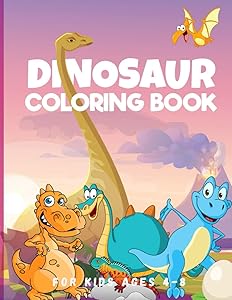 Dinosaur Coloring Book For Kids Ages 4-8: Fun And Amazing Dinosaur Coloring Book For Kids : Toddlers & Preschool by MQS Publishing
