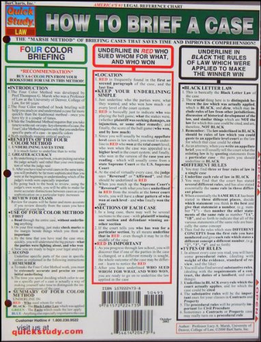 How To Brief A Case by Inc. BarCharts
