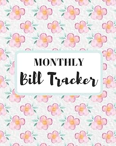 Monthly Bill Tracker: Flower Pattern Bookkeeping and Personal Finance Ledger - Small Business Accounting Planner for Budgeting, Financial and Tax Purposes by Biz Packs