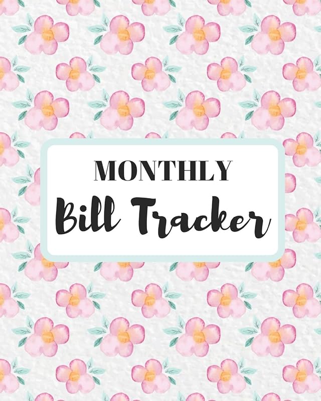 Monthly Bill Tracker: Flower Pattern Bookkeeping and Personal Finance Ledger - Small Business Accounting Planner for Budgeting, Financial and Tax Purposes by Biz Packs