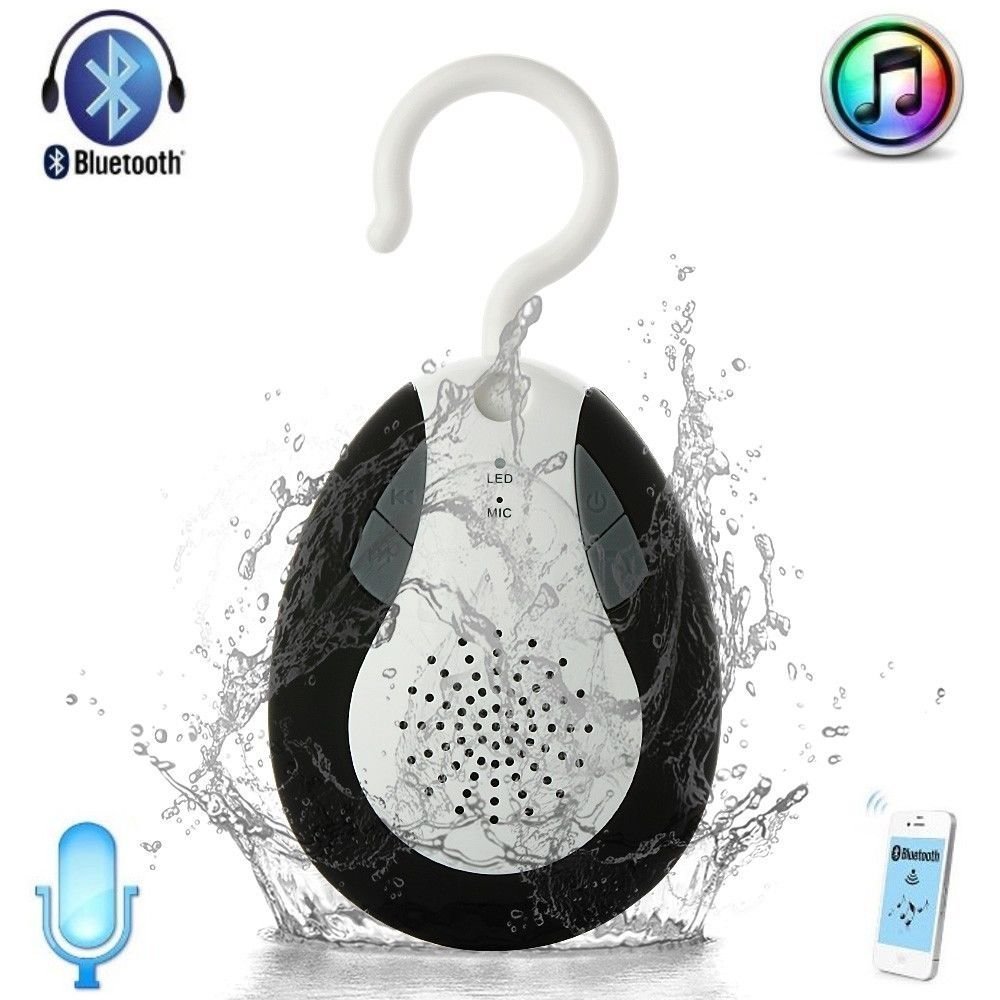 

abcGOODefg® Wireless Waterproof with Hook Handle Speaker & FM Radio for Iphone & Android Devices Compatible with All Bluetooth Devices