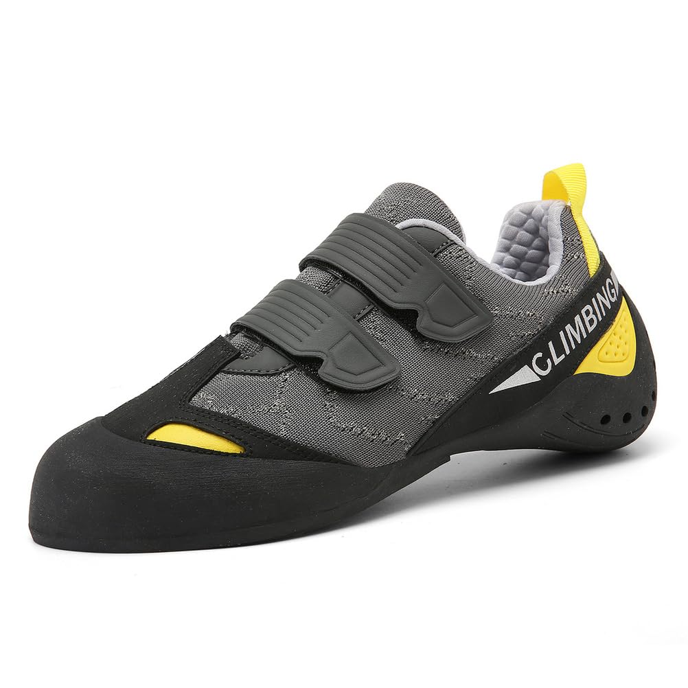 Mens Youth Wall Climbing Shoes, Non-Slip Lightweight Bouldering Sport Sneaker Breathable Rock Climbing Shoes For Adult_vogvips.com