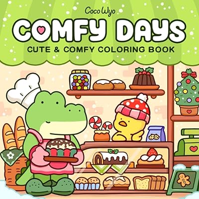 Comfy Days: Coloring Book for Adults and Teens Featuring Super Cute Animal Characters in Cozy Hygge Moments for Relaxation (Cozy Spaces Coloring)